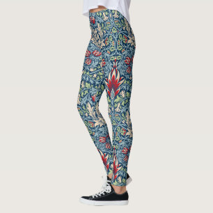 Leggings William Morris Snakeshead Fritillaire Floral Desig