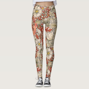 Leggings William Morris Spring Compton Fleur Vintage Rouge