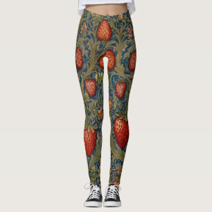 Leggings William Morris Strawberry Thief Motif floral
