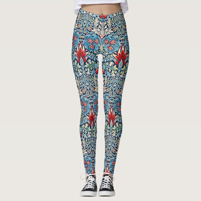 Leggings William Morris - Tête de serpent (Devant)
