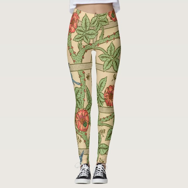 Leggings William Morris Trellis Design classique de papier  (Devant)