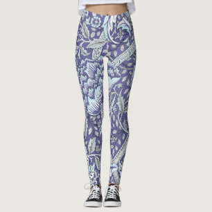 Leggings William Morris Windrush motif bleu floral