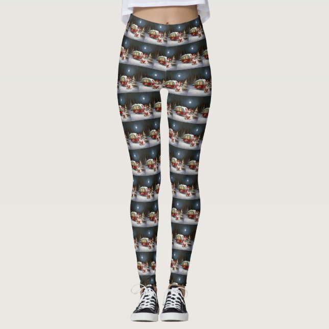 Leggings Winter Chihuahua Caravan Christmas Adventure (Devant)