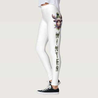 Leggings Winter Moose Theme