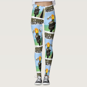 Leggings Wisconsin Mosquitoes Cartoon