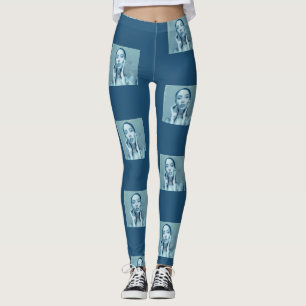 Leggings "Woman in Blue" Premium Canvas