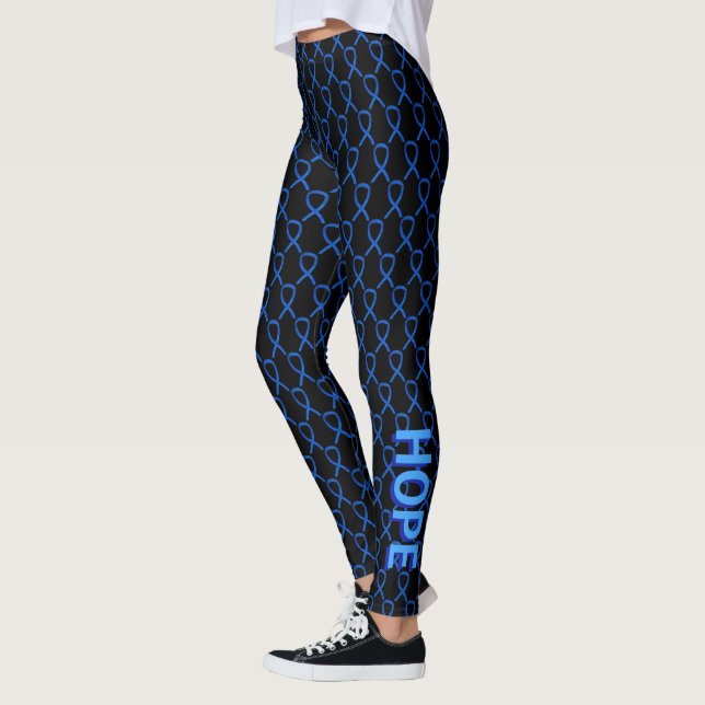 Leggings Word personnalisés de Denim Awareness Rib (Gauche)