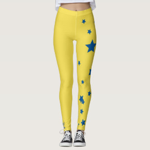 Leggings Wouah ! Guêtres de syndrome de Down d'étoile jau