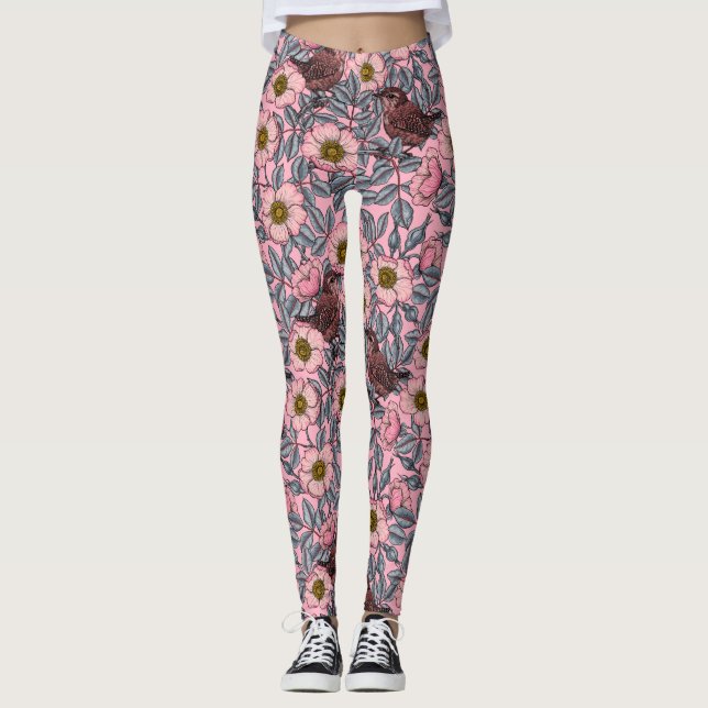 Leggings Wrens en rose (Devant)