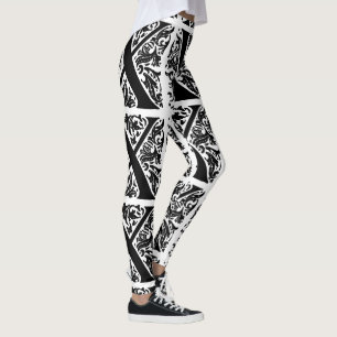 Leggings X Marque Le Spot 2 Noir Blanc Pantalon De Yoga Fai
