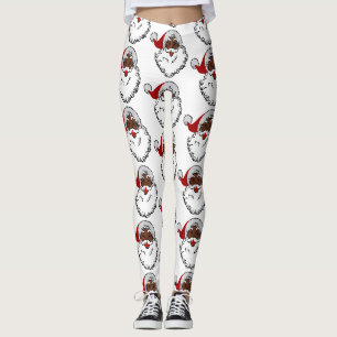 Leggings xmas black santa claus