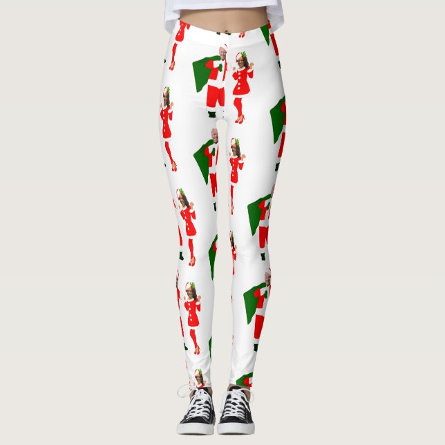 Leggings xmas joe biden père Noël kamala harris (Devant)