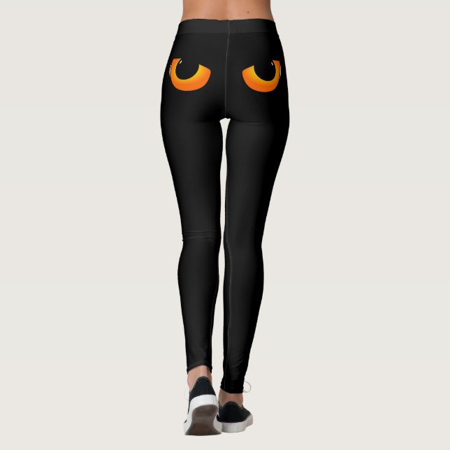 Leggings Yeux de chat éffrayants sur le dos de votre... (Dos)