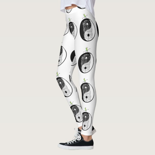 Leggings Yin Yang Tiki Masque guerrier (Gauche)