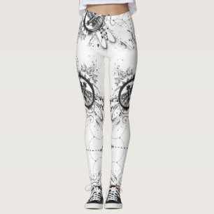 Leggings Yoga abstrait de motif de libellule