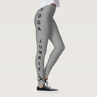 Leggings Yoga Junkie Black Silhouette Femme Possédant Des F