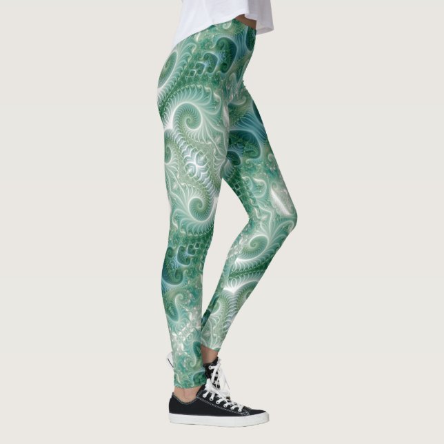 Leggings Yoga moderne vert du printemps pantalon les filles (Droite)