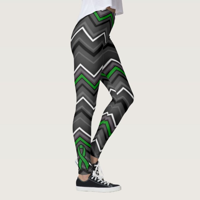 Leggings Zag vert Zig avec ruban...Gastroparesis (Droite)