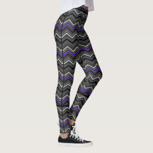 Leggings Zag violet Zig avec taches noires...Epilepsie