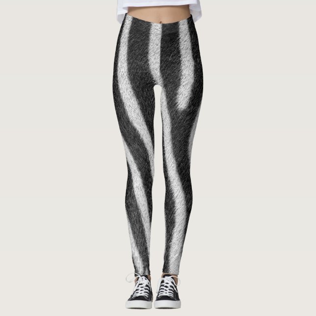 Leggings Zebra Fur Motif animal (Devant)