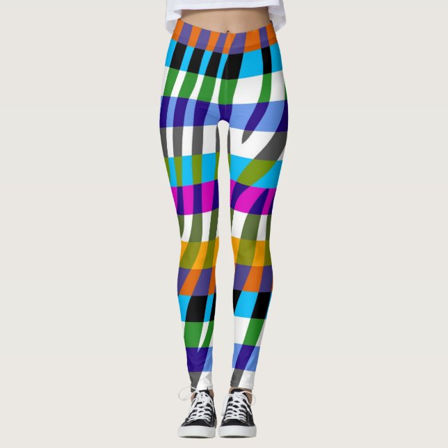 Leggings Zebra moderne Motif d'impression #10 (Devant)