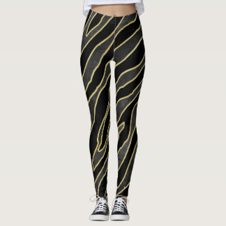 Leggings Zebra Stripes : Abstrait Monochrome Sans Seamless.