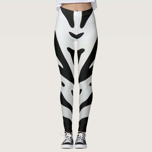 LEGGINGS ZEBRA STRIPES ABSTRAITES (Devant)