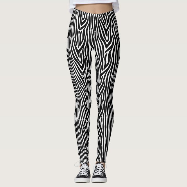 Leggings Zebra Stripes Motif Thunder_Cove (Devant)