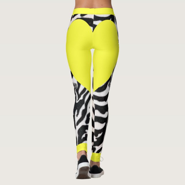 Leggings Zèbre jaune (Dos)