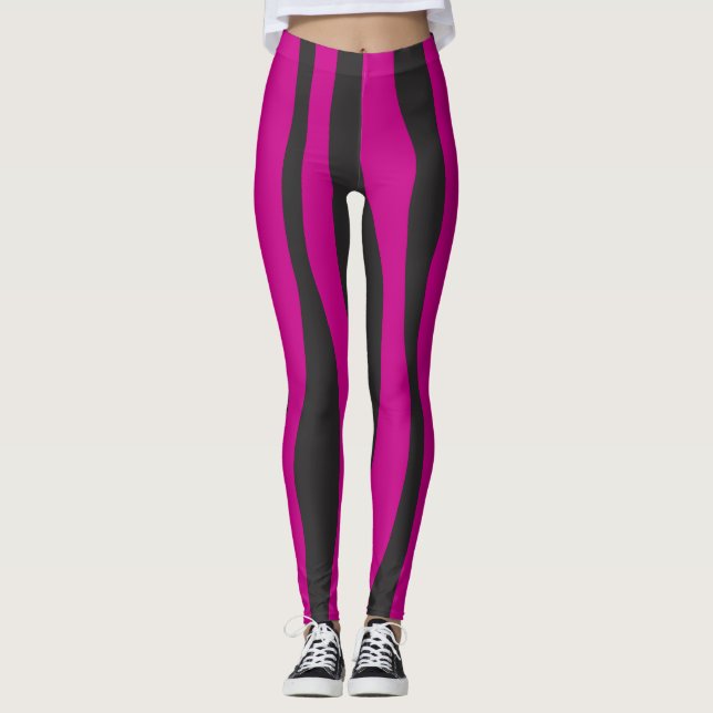 Leggings Zèbre pourpre (Devant)