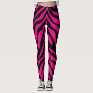 Leggings Zèbre rose chaud socialite rayures