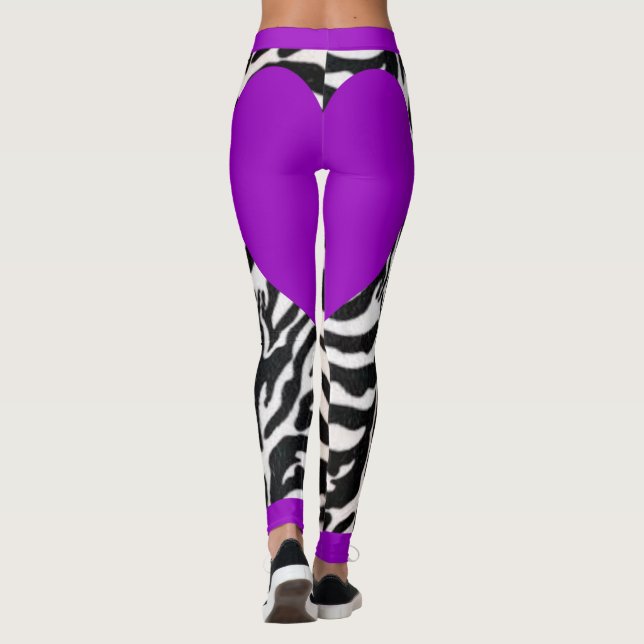 Leggings Zèbre Violet (Dos)