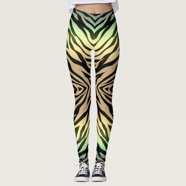 Leggings Zèbres dans la forêt (Devant)