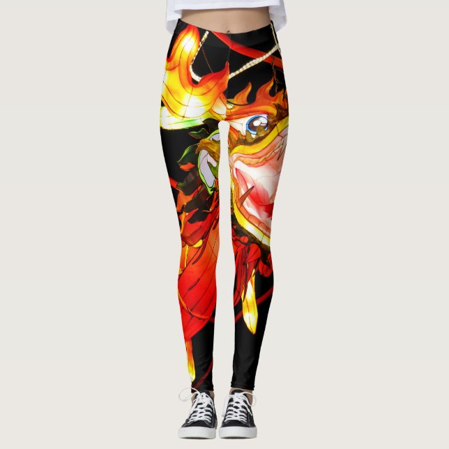 Leggings Zhulong dragon de feu  (Devant)