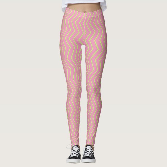 Leggings Zig Zag Pink Love (Devant)