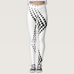 Leggings Zigzag Abstrait demi-tonique