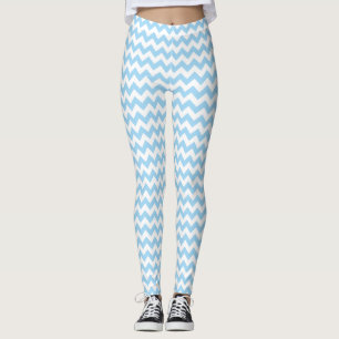 Leggings Zigzag bleu, Chevron bleu, Motif géométrique