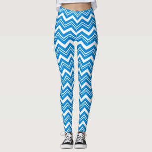 Leggings Zigzags bleu turquoise