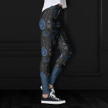 Leggings Zodiaque magic | Dark Navy Blue Gothic Skull<br><div class="desc">Unique art portable ! Une palette sophistiquée de textures moyennes et abstraites mélangées apporte une touche de couleur parfaite à votre style personnel. Également transférable aux fournitures scolaires/de bureau, aux accessoires de fête ou à la décoration pour un bricolage facile de la salle de relooking! Pour d'autres produits ou couleurs,...</div>