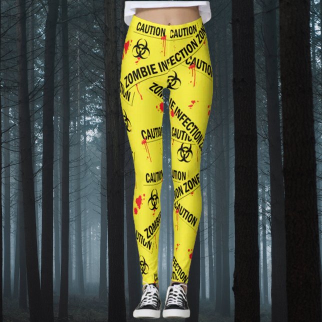 Leggings Zombie Infecté Caution Sang Fragmenté (Créateur téléchargé)