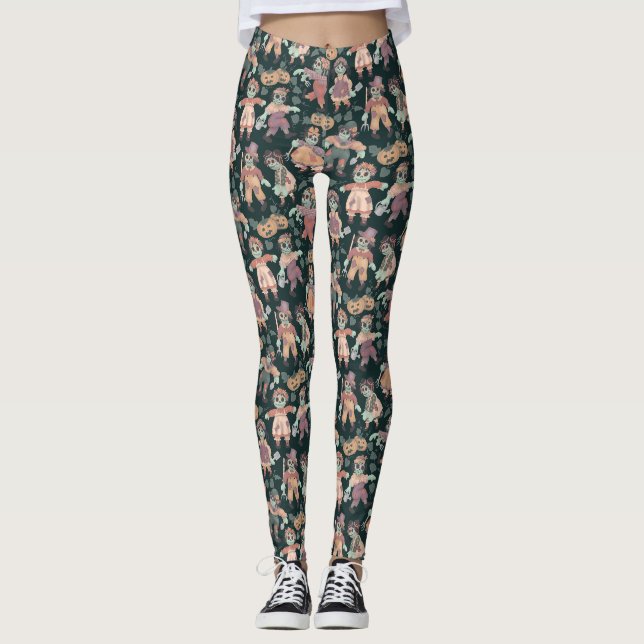 Leggings Zombies Poupées de chiffon Halloween (Devant)