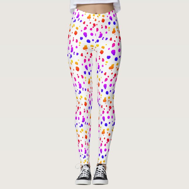 Leggings Zones de Dalmatie arc-en-ciel (Devant)