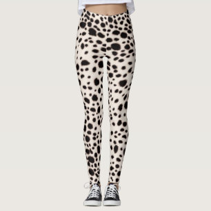 Leggings Zones de Dalmation Blanche Neige : Fourrure Animal