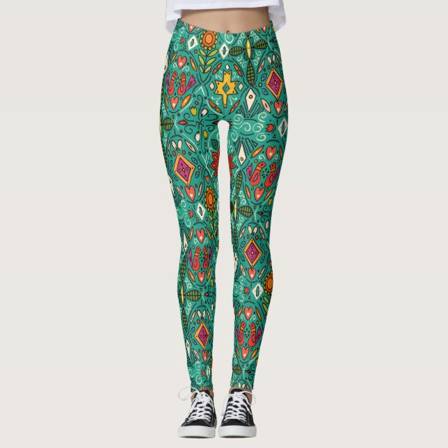 Leggings zoryana turquoise (Devant)