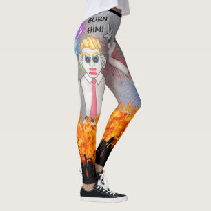 Leggings Zozobra Père Noël Fe, NM Gloom Away ! Brûle-Le !