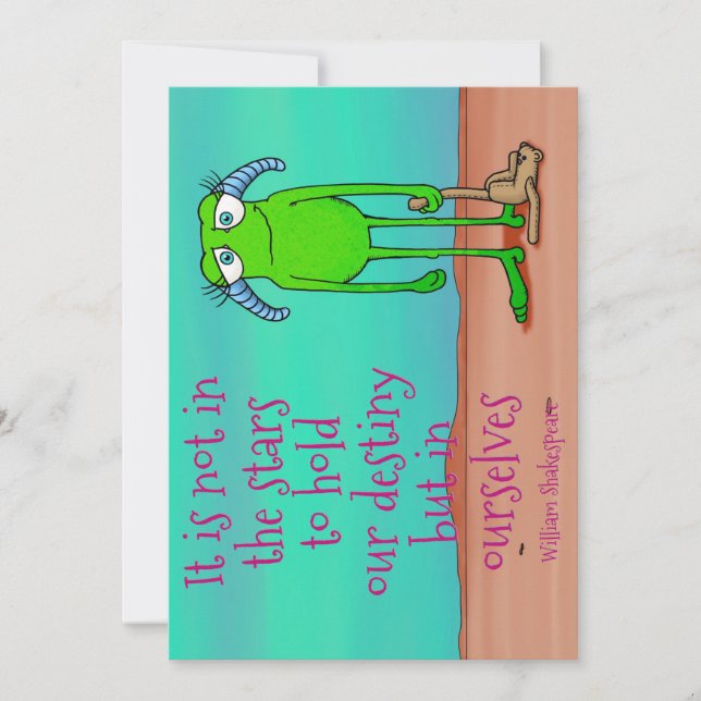 Leggs avec citation, carte de vacances (Devant)
