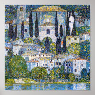 L'église à Cassone Gustav Klimt Affiche