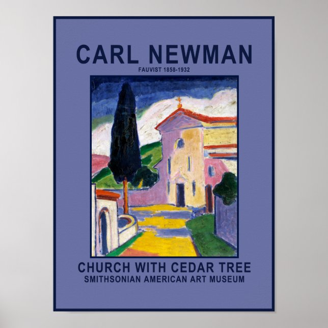 L'église Carl Newman avec affiche du musée du Cèdr (Devant)