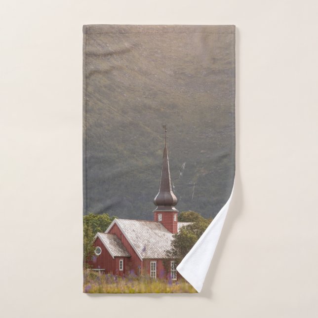 L'église Lofoten (Serviette à main)