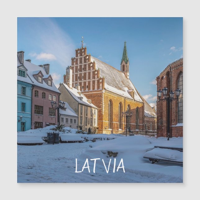 L'église Saint-Pierre en hiver à Riga, Lettonie Ma (Devant)